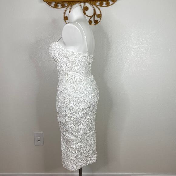 Just Me white sleeveless midi dress M - Picture 2 of 7